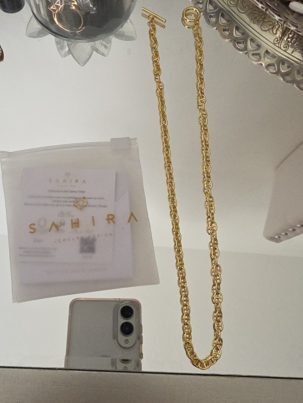 Gold Chain Link Necklace 18" High Quality Plated